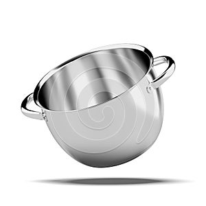 Open stainless steel pan