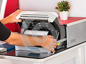 Open a sublimation printer photo