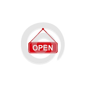 Open Tag Red icon on white.