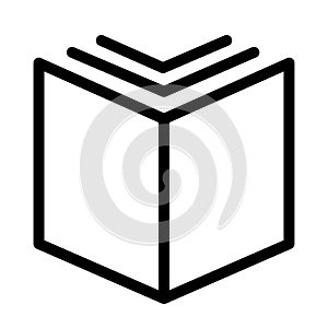 Open Textbook Content.book icon template, vector logo