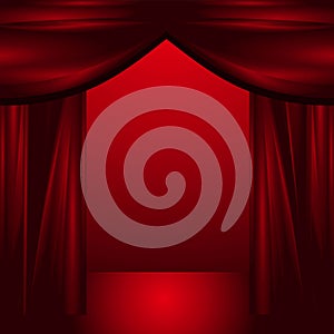 Open theatre curtains