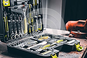 Open Tool-box with many tools.