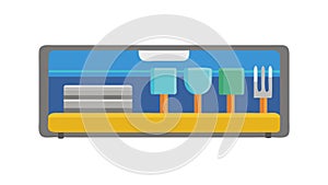 Open Toolbox with Assorted Hand Tools Illustration, vector design Generative AI