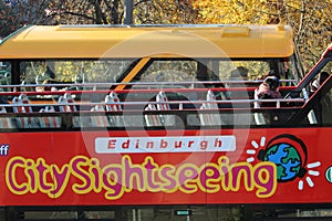 Open Top Edinburgh Sightseeing Bus
