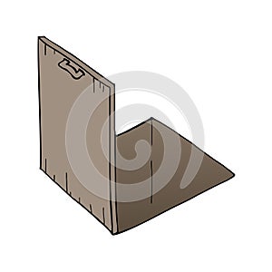 Open trapdoor illustration