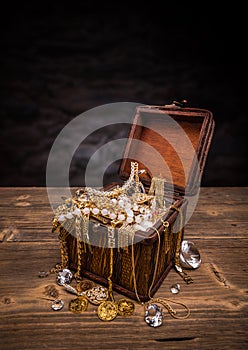 Open treasure chest