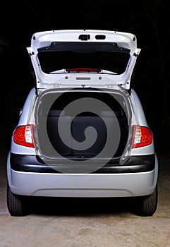 Open trunk of hatchback