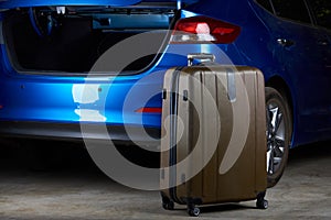 Open trunk of modern car