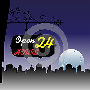 Open twenty four hours photo