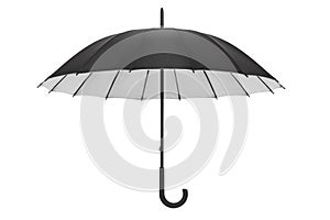 Open umbrella on white, clipping path