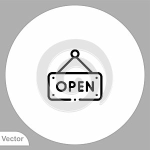 Open vector icon sign symbol