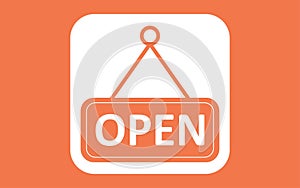 Open vector icon sign symbol