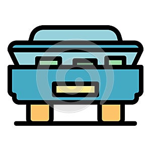 Open vehicle boot icon color outline vector