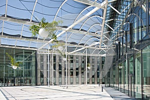 Open vestibule in a modern building