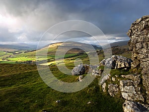 Open view along Upper-Wharfedale, from Conistone Pie