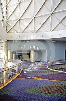 Open walkway in large building