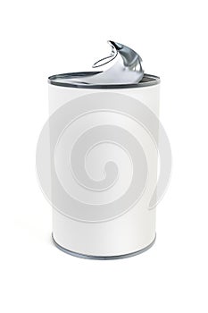 open white tin can