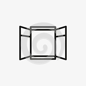 Open window icon for exterior design concept