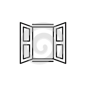 Open window icon vector illustration