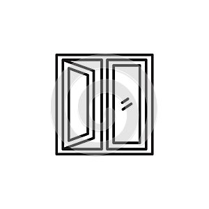 Open window icon vector illustration