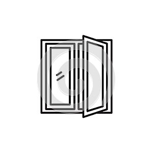 Open window icon vector illustration