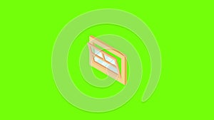 Open window leaf icon animation