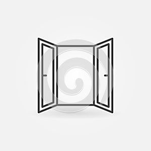 Open Window line icon. Vector Open window symbol