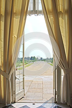 Open window of a royal palace