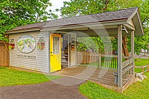 open yellow door visitor information center with maps and things to do, places to go photo