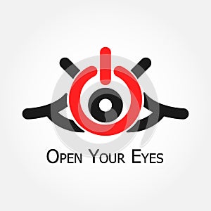Open Your Eyes (turn on/off symbol)