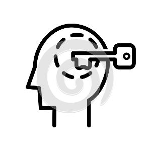 Open your mind icon, vector illustration