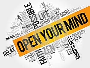 Open your mind word cloud