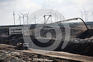 Opencast lignite mining in Germany