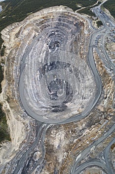 Opencast Mining Quarry Aerial View