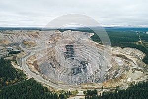 Opencast Mining Quarry Aerial View