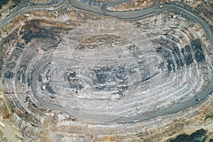 Opencast Mining Quarry Aerial View