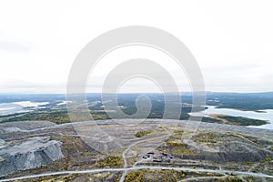 Opencast Mining Quarry Aerial View