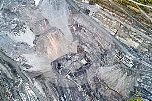 Opencast Mining Quarry Aerial View