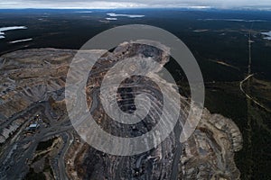 Opencast Mining Quarry Aerial View