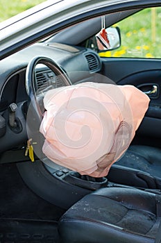 Opened airbag