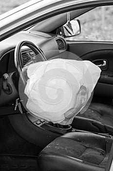 Opened airbag