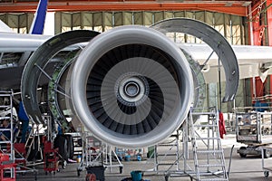 Opened aircraft engine