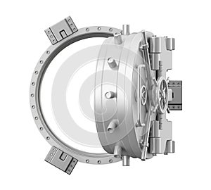 Opened Bank Vault Door Isolated