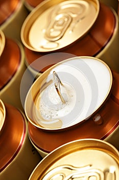 Opened beer can