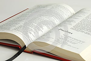 An opened bible