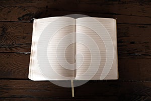 Opened Blank Book closeup