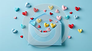 The Envelope with Hearts.AI generated image