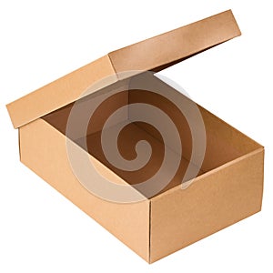 Opened cardboard box