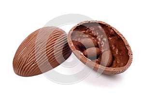 Opened chocolate Easter Egg