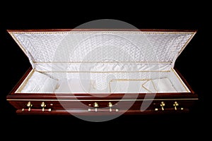 Opened coffin